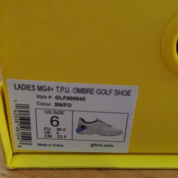MG4PLUS Ladies T.P.U Ombre Golf Shoe - Size 6 - Color: SN/FO - Brand New! - Picture 4 of 5